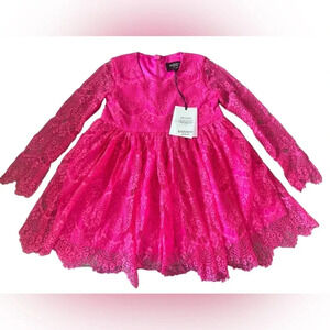 NWT Bardot Juniors Girls Gertrude Scalloped Lace Dress